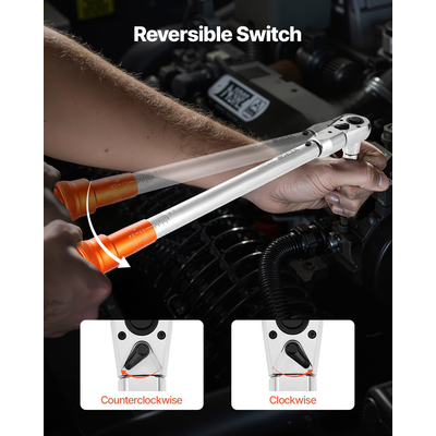 Ρυθμιζόμενο κλειδί ροπής VEVOR με κίνηση 1/2 ίντσας 20-160 lbf-ft/27,1-216,8 Nm
