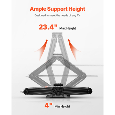 Ψαλιδωτοί γρύλοι VEVOR RV 9000lbs 23,4in Σταθεροποιητής RV Ψαλιδωτοί γρύλοι ισοπέδωσης 4 σετ