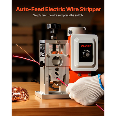 Ηλεκτρική Αυτόματη Απογυμνωτική Μηχανή VEVOR με Κινητήρα 0,06-1,57 ίντσες 400W