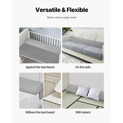 Μαξιλάρι σφήνας κρεβατιού VEVOR για κεφαλάρι 76" x 8" x 6" Γέμισμα κενών κρεβατιού 0-5