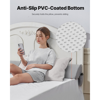 Μαξιλάρι σφήνας κρεβατιού VEVOR για κεφαλάρι 76" x 8" x 6" Γέμισμα κενών κρεβατιού 0-5