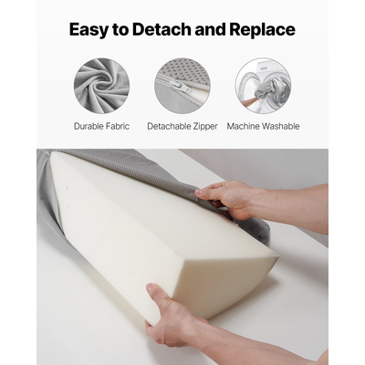 Μαξιλάρι σφήνας κρεβατιού VEVOR για κεφαλάρι 76" x 8" x 6" Γέμισμα κενών κρεβατιού 0-5