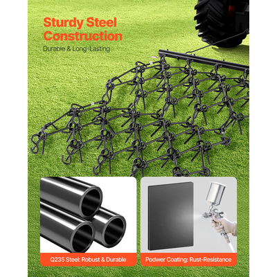 VEVOR Drag Harrow 4 x 4 ft Αλυσοπρίονο ATV για ισοπέδωση τοπίου