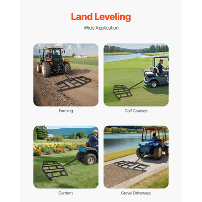 Σβάρνα VEVOR Drag Harrow 84" Πλάτος ρυμούλκησης πίσω από σβάρνα Drag Harrow, χαλύβδινη, ισοπεδωτική μηχανή χαλικιού ATV UTV