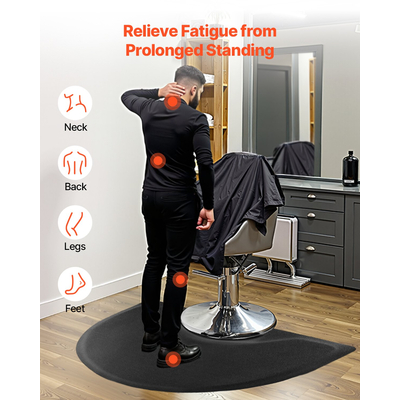 Πατάκι κομμωτηρίου VEVOR για κομμωτήριο 1220 x 905 mm Ημικυκλικό πατάκι κομμωτηρίου πάχους 13 mm