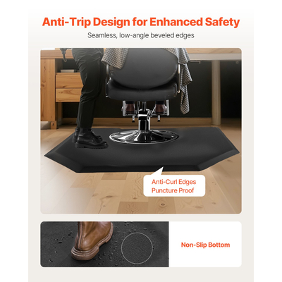 Πατάκι κομμωτηρίου VEVOR για κομμωτήριο 1225 x 1505 mm Εξάγωνο πατάκι κομμωτηρίου πάχους 13mm