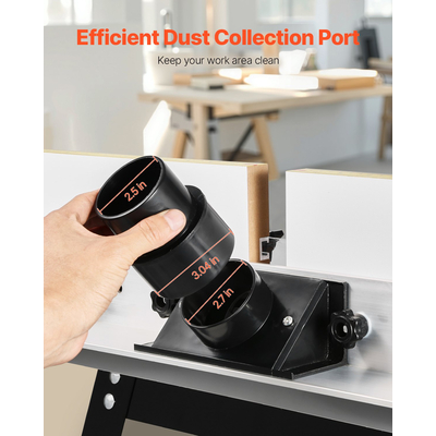 Τραπέζι Ρούτερ VEVOR 24 x 15,7 ίντσες με φράχτη και άνω θύρα συλλογής σκόνης από MDF