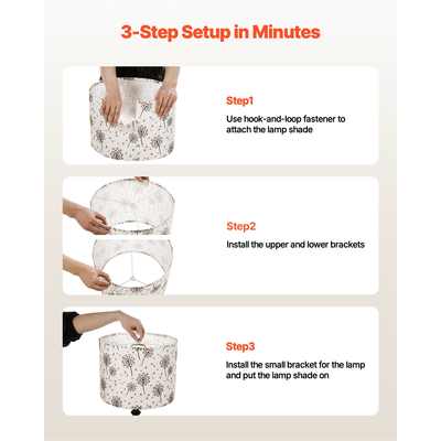 VEVOR Σετ 2 καπέλων για τύμπανο 13 x 13 x 10 εκ. καπέλο (ανοιχτόχρωμο σχέδιο πικραλίδας)