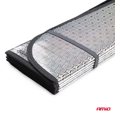 ΗΛΙΟΠΡΟΣΤΑΣΙΑ ΕΣΩΤΕΡΙΚΗ ΑΣΗΜΙ ΜΕ ΒΕΝΤΟΥΖΕΣ 145x70cm ΑΜΙΟ - 1 ΤΕΜ.