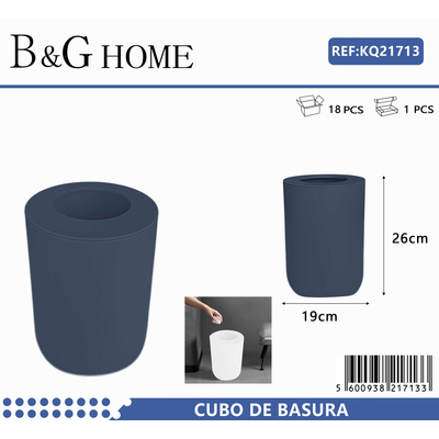 Κάδος απορριμμάτων μπάνιου πλαστικός - Blue - 21719