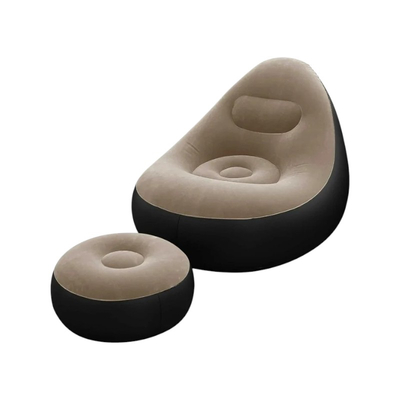 Φουσκωτή πολυθρόνα με υποπόδιο - 812365 - Beige