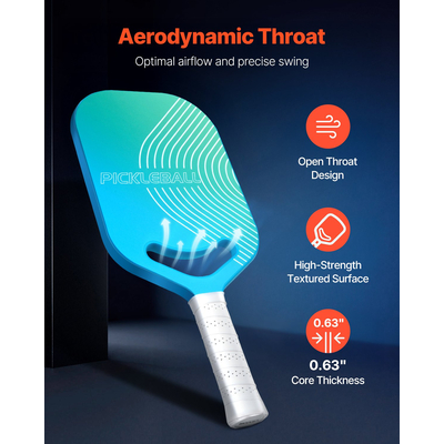 Ρακέτα Pickleball VEVOR Pro από ανθρακονήματα με πυρήνα Aero Throat Honeycomb Core