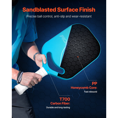 Ρακέτα Pickleball VEVOR Pro από ανθρακονήματα με πυρήνα Aero Throat Honeycomb Core