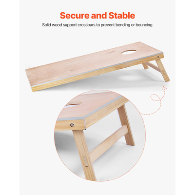 VEVOR 4x2ft Σετ Φορητών Τρυπών Κορν Φούρνου από Ξύλο με Θήκη Μεταφοράς