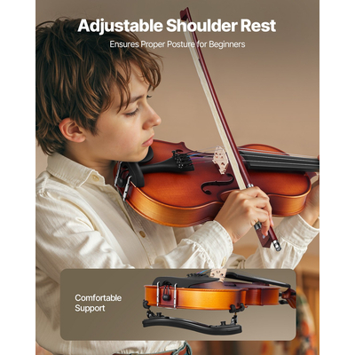 Σετ βιολιών VEVOR για αρχάριους ενήλικες, μέγεθος 340mm, με θήκη Rosin Brown