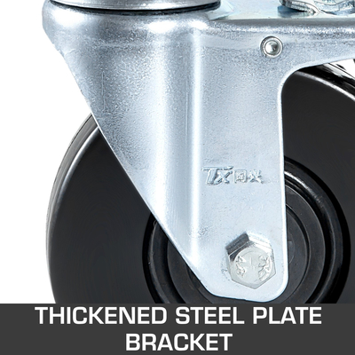 VEVOR Σκαλωσιά 5" με περιστρεφόμενους τροχούς από καουτσούκ με διπλό κλείδωμα, χωρητικότητα 280 λίβρες, 4 τεμάχια