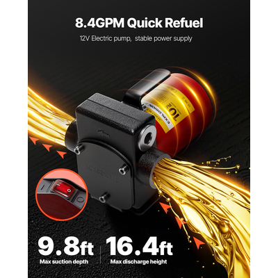 Δεξαμενή καυσίμου VEVOR 30 γαλονιών για βενζίνη και ντίζελ με χειροκίνητη αντλία, κόκκινο