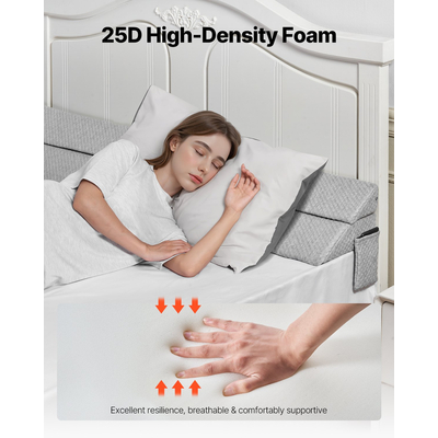 Μαξιλάρι κρεβατιού VEVOR με σφήνα για κεφαλάρι 60"x10"x6" Γέμισμα κενών κρεβατιού 0-7