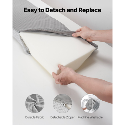 Μαξιλάρι κρεβατιού VEVOR σε σχήμα σφήνας για κεφαλάρι 76"x10"x6" Γέμισμα κενών κρεβατιού 0-7