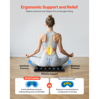 Φουσκωτό μαξιλάρι καθίσματος VEVOR 3D Air Cell για ανακούφιση από την πίεση