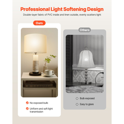 VEVOR Σετ 2 αμπαζούρ για τύμπανο, 13 x 13 x 10 ίντσες, μεσαίου μεγέθους, στρογγυλό (υπόλευκο)