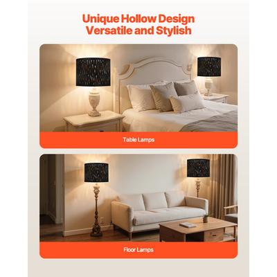 VEVOR Σετ 2 αμπαζούρ για τύμπανο, μεσαίο, στρογγυλό, 13 x 13 x 10 εκ. με άρπα