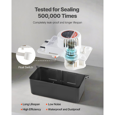 Αντλία Απομάκρυνσης Συμπυκνωμάτων VEVOR Αυτόματη Αντλία Συμπυκνωμάτων 1/50 HP 65GPH Ανύψωση 4,57m