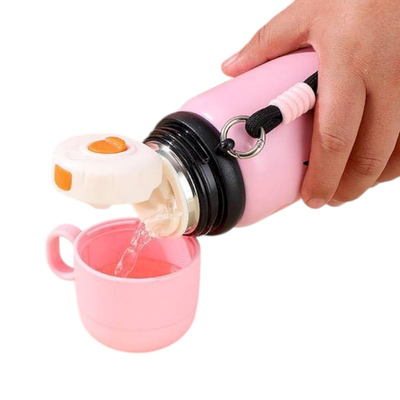 Παιδικό παγούρι-θερμός με κούπα - 500ml - 722368 - Pink