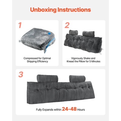 Μαξιλάρι κεφαλιού VEVOR King Wedge με 2 τσέπες και προσκέφαλα