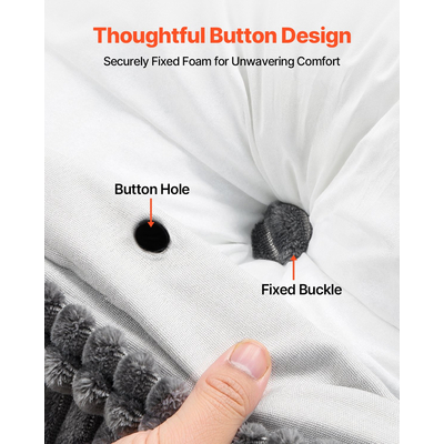 Μαξιλάρι κεφαλιού VEVOR Queen Size με 2 τσέπες και προσκέφαλα