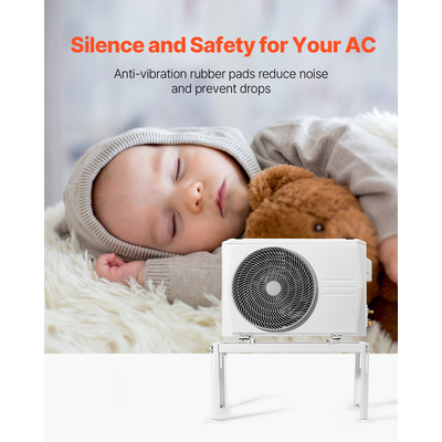 Βάση εδάφους VEVOR Mini Split, ρυθμιζόμενη για φορτίο 9000-24000 BTU 200kg