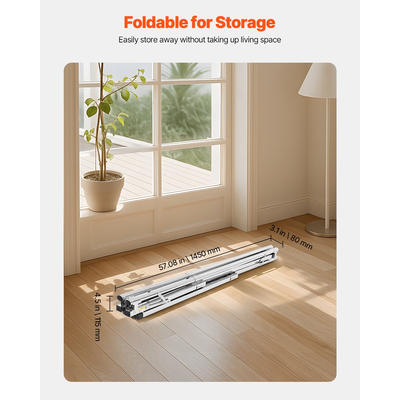 Τηλεσκοπική απλώστρα ρούχων VEVOR 2 επιπέδων με 30 αντιανεμικές τρύπες και 2 γάντζους παπουτσιών