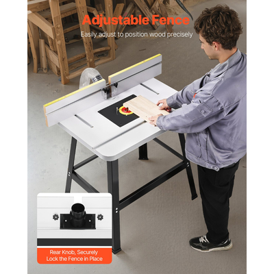 Τραπέζι Ρούτερ VEVOR 31,5x23,9 ίντσες με φράχτη και άνοιγμα συλλογής σκόνης από MDF