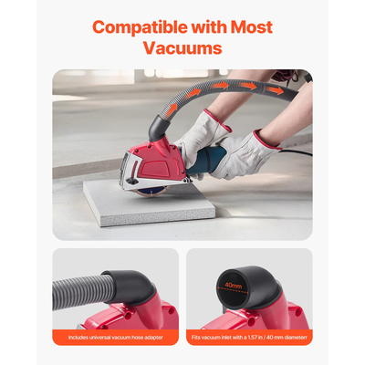 Κάλυμμα σκόνης κοπής VEVOR για γωνιακούς λειαντήρες 4-5 ιντσών με 6 ροδέλες σύσφιξης