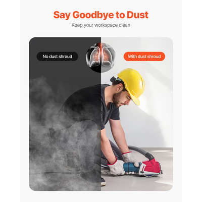 Κάλυμμα σκόνης κοπής VEVOR για γωνιακούς λειαντήρες 4-5 ιντσών με 6 ροδέλες σύσφιξης