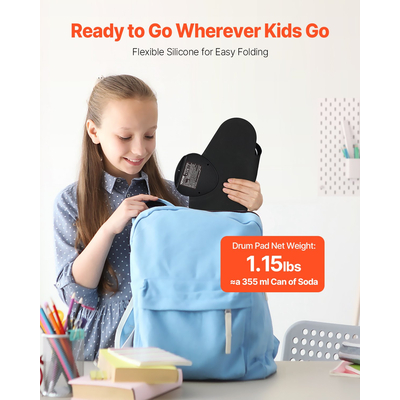 Σετ ηλεκτρικών ντραμς VEVOR για παιδιά, 7 πλήκτρα, με υποδοχή ακουστικών, πετάλια, ηχείο