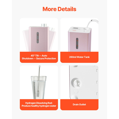 Φορητή συσκευή εισπνοής υδρογόνου VEVOR 99,99% υψηλής καθαρότητας 180ml/min