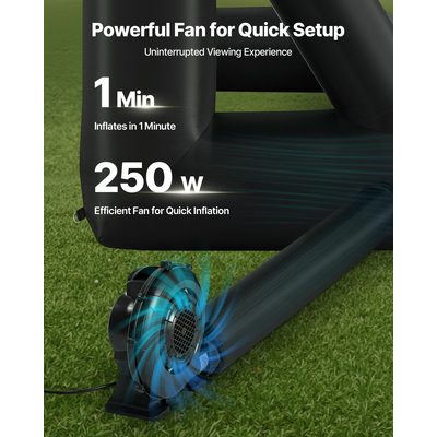 Φουσκωτή οθόνη κινηματογράφου VEVOR 16 ποδιών, προβολέας ταινιών 16:9 600D με φορητή τσάντα