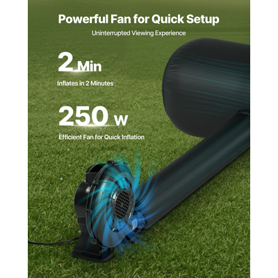 Φουσκωτή οθόνη κινηματογράφου VEVOR 20 ποδιών, προβολέας ταινιών 16:9 600D με φορητή τσάντα