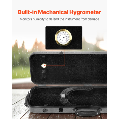 Φορητή τσάντα μεταφοράς βιολιού VEVOR από σύνθετες ίνες άνθρακα 4/4 πλήρους μεγέθους