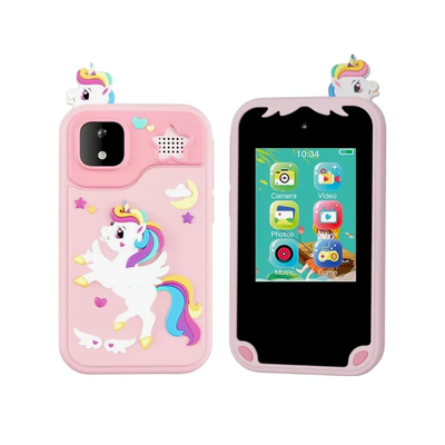 Παιδικό smartphone με κάμερα & παιχνίδια - D13 - 812860 - Pink
