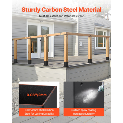 VEVOR 4 τεμάχια Βάση στήριξης στύλου 6x6 Εσωτερικό μέγεθος 5,6x5,6 ίντσες Άγκυρα ξύλινου στύλου περίφραξης