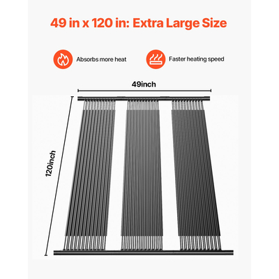 Ηλιακός Θερμαντήρας Πισίνας VEVOR Σύστημα θέρμανσης πισίνας 4 x 10 ποδιών υπέργειου και εσωτερικού χώρου