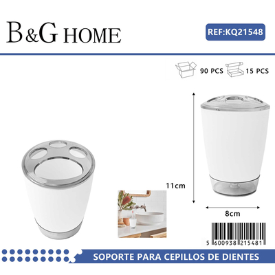 Θήκη οδοντόβουρτσας πλαστική - White - 21548