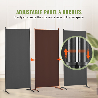 Διαχωριστικό Δωματίου VEVOR 3 Πάνελ, Πτυσσόμενο Υφασμάτινο Διαχωριστικό Γραφείου, Γκρι