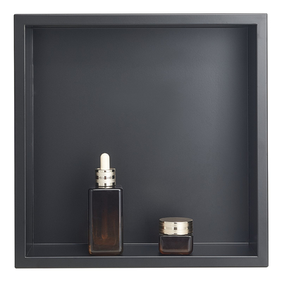 Θέση ντους VEVOR 33,0 x 33,0 x 10,2 cm Εντοιχιζόμενο ράφι τοίχου από ανοξείδωτο ατσάλι, μαύρο