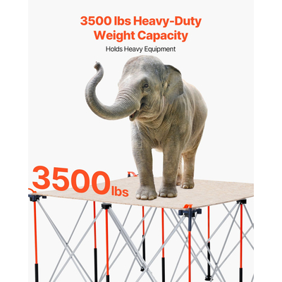 Φορητή πτυσσόμενη βάση εργασίας VEVOR 1264 x 1264 mm Πτυσσόμενη βάση εργασίας 1589 kg