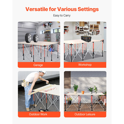 Φορητή πτυσσόμενη βάση εργασίας VEVOR 1865 x 1261 mm Πτυσσόμενη βάση εργασίας 2041 kg