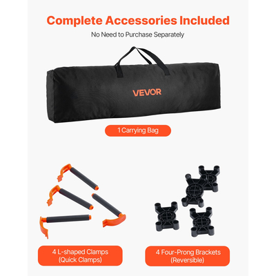 Φορητή πτυσσόμενη βάση εργασίας VEVOR 1865 x 1261 mm Πτυσσόμενη βάση εργασίας 2041 kg