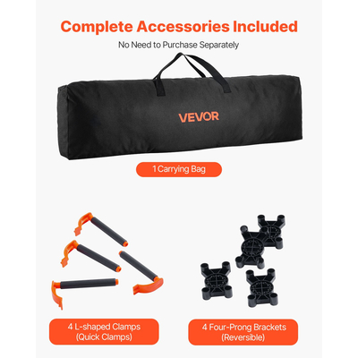 Φορητή πτυσσόμενη βάση εργασίας VEVOR 2445 x 1255 mm Πτυσσόμενη βάση εργασίας 2724 kg